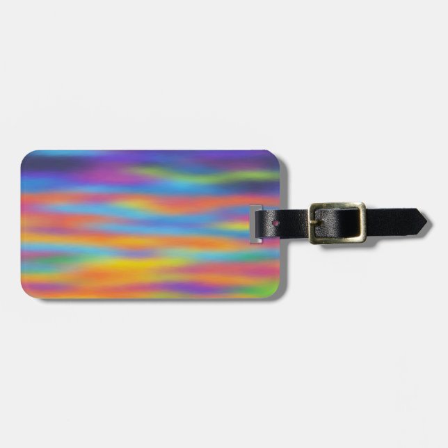 Abstract Desert Sunset Sky Artwork Luggage Tag (Front Horizontal)