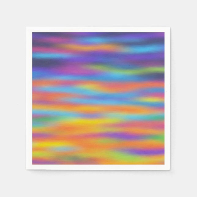 Abstract Desert Sunset Sky Artwork Napkin (Front)