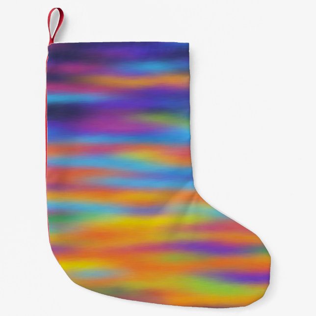 Abstract Desert Sunset Sky Artwork Small Christmas Stocking (Front)