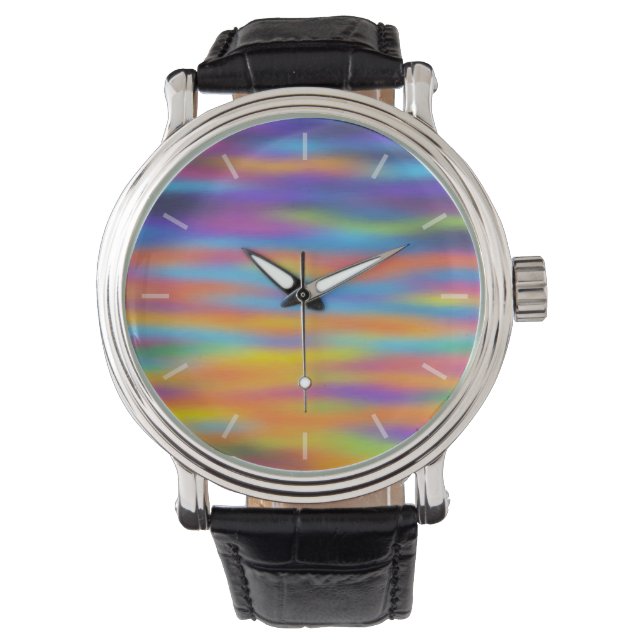 Abstract Desert Sunset Sky Artwork Watch (Front)