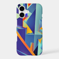 Abstract Design 290 Cubism Blue Orange
