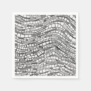 Abstract Design Art Pen and Ink Paper Napkin