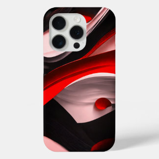 abstract design black and red accessories electr - iPhone 15 pro case