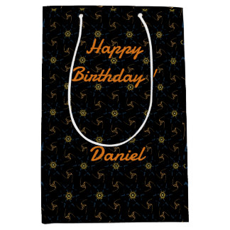 Abstract Design black Medium Gift Bag