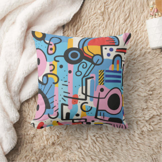 Abstract Design Colourful Geometric Shapes Lover Cushion