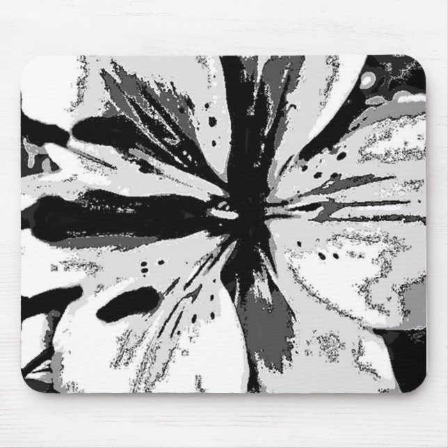 abstract design contempory black and white  mouse mat (Front)