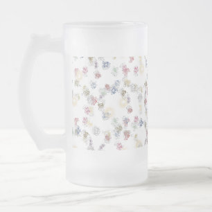 Abstract Design Frosted Glass Beer Mug