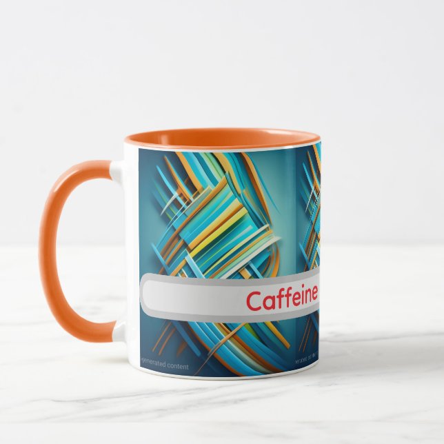 abstract design funny mug for girlfriend (Left)