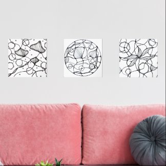 Abstract design handmade flowers