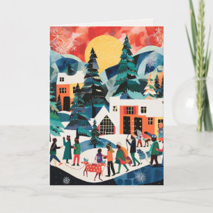 Abstract Design Holiday Card