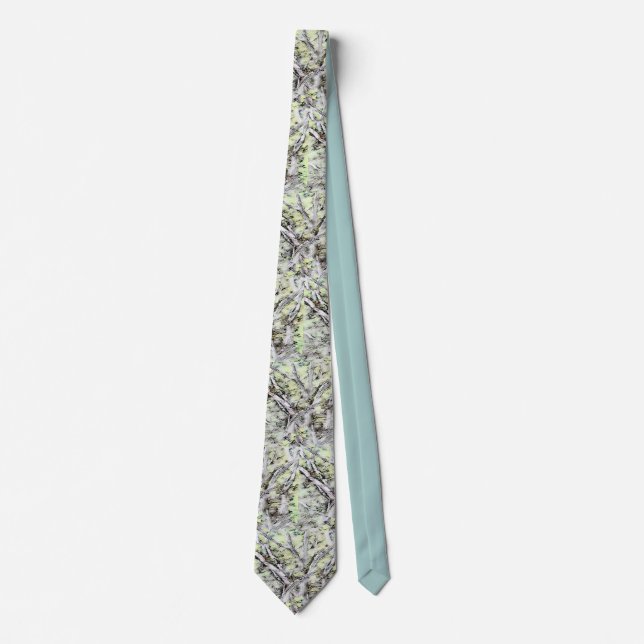 Abstract Design in a Light Green Tie (Front)