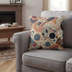 Abstract design in bohemian colours cushion