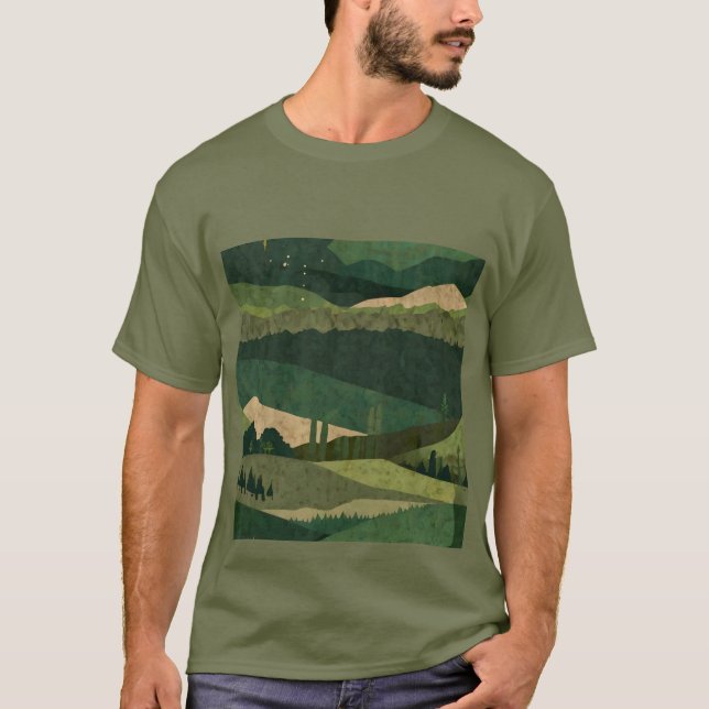 Abstract design, Nature themed  T-Shirt (Front)