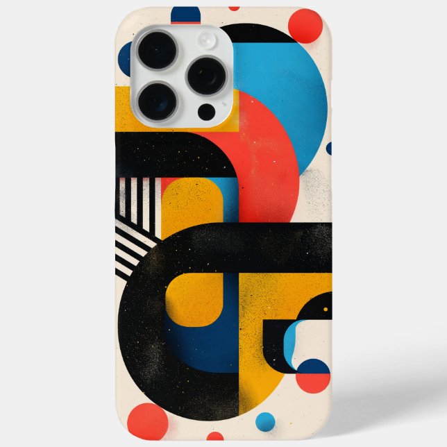 Abstract design of colourful shapes and stripes Case-Mate iPhone case (Back)