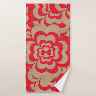 Abstract design of hearts. Valentines day backgrou Bath Towel