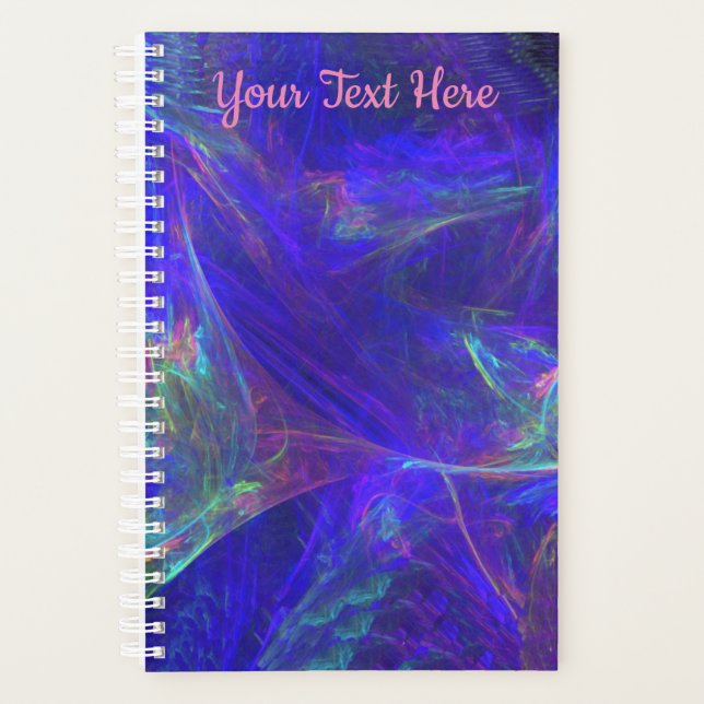 Abstract Design of Swirls of Misty Bright Colours Planner (Front)