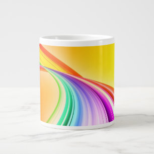 Abstract Design Orange Background Banner Coffee Large Coffee Mug