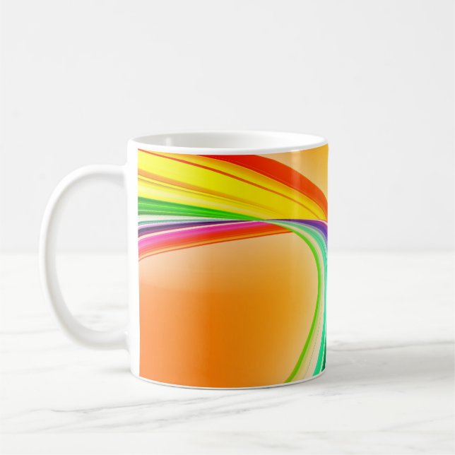 Abstract Design Orange Background Banner Coffee Mug (Left)