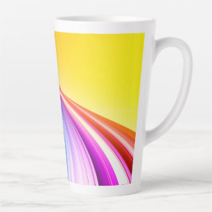 Abstract Design Orange Background Banner Latte Mug