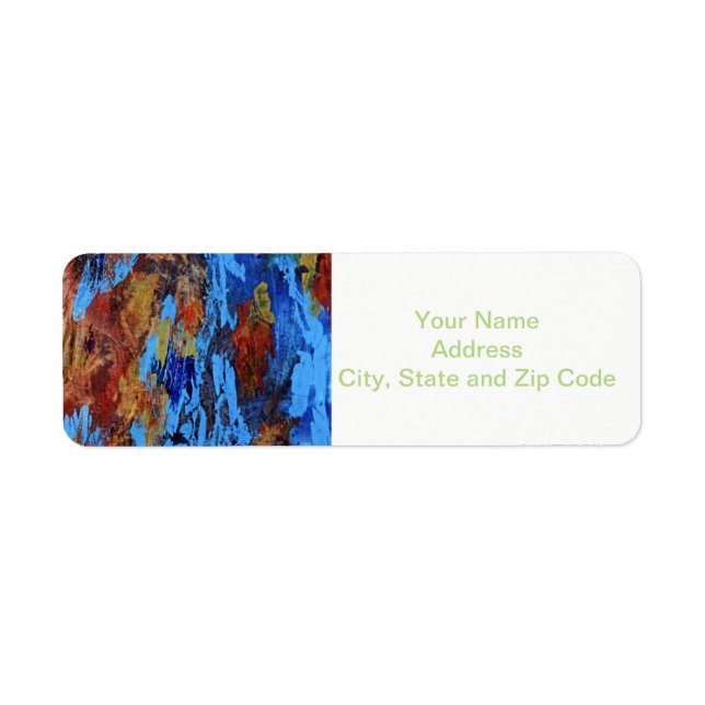 Abstract design return address label, autumn. (Front)