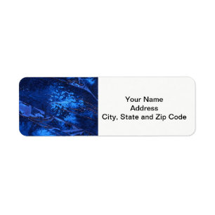 Abstract design return address label, deep waters.