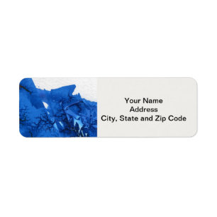 Abstract design return address label, mountain.