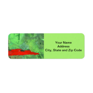 Abstract design return address label, tower.
