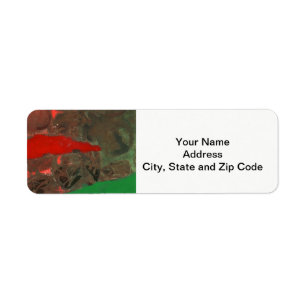 Abstract design return address label, tower.