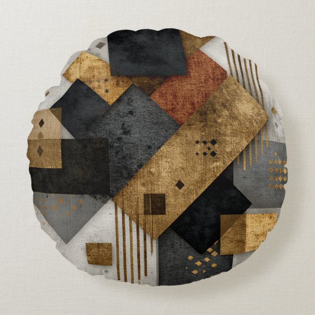 Abstract design round cushion (Front)