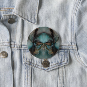Abstract Design Scary Viking Mask 7.5 Cm Round Badge