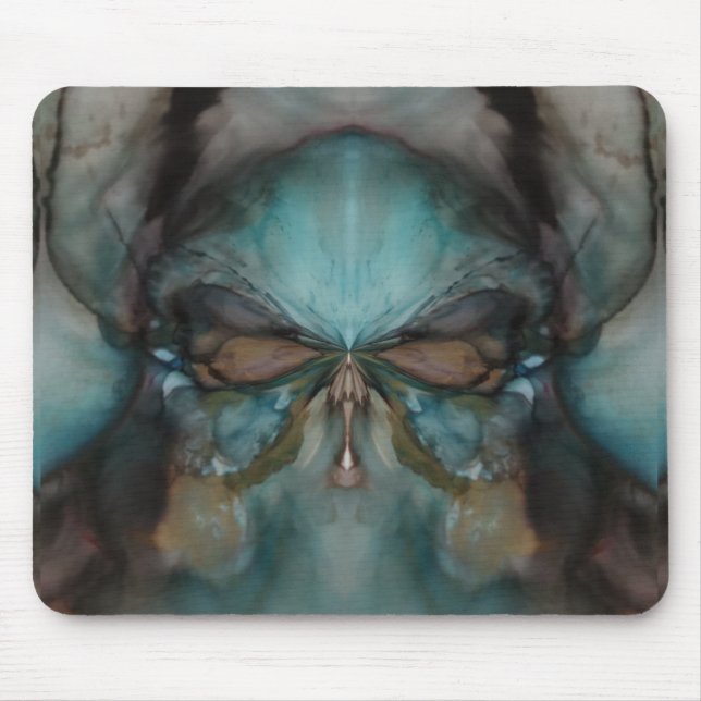 Abstract Design Scary Viking Mask  Mouse Mat (Front)