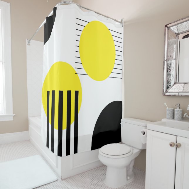 Abstract design shower curtain (In Situ)