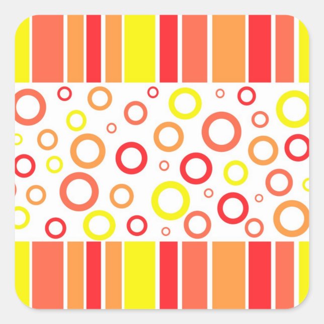 Abstract design square sticker (Front)