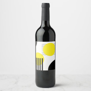 Abstract design wine label