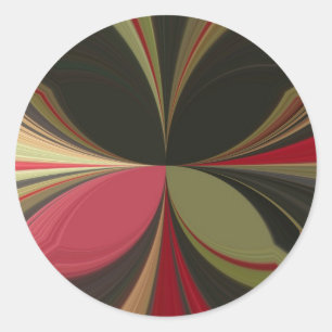 Abstract Design with Flowing Lines Art Print Classic Round Sticker