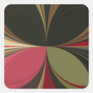 Abstract Design with Flowing Lines Art Print Square Sticker