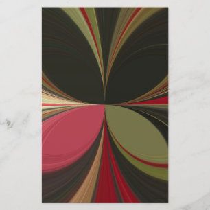 Abstract Design with Flowing Lines Art Print Stationery