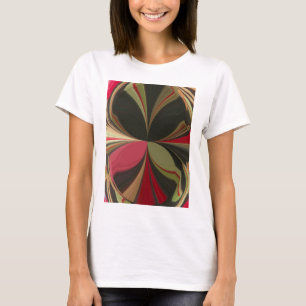 Abstract Design with Flowing Lines Art Print T-Shirt
