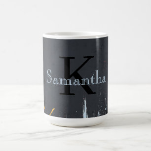 Abstract Design with Neon Colours and Custom Name Coffee Mug