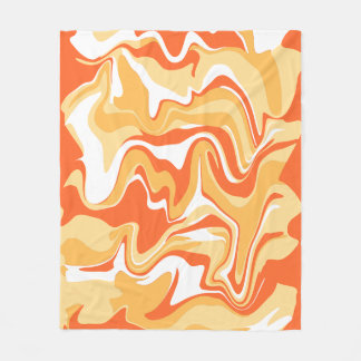 Abstract Dessert Tones Inspired Organic Flow Fleece Blanket