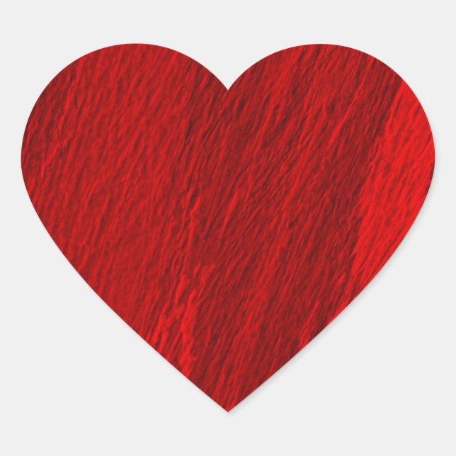 Abstract diagonal shades of red design heart sticker (Front)