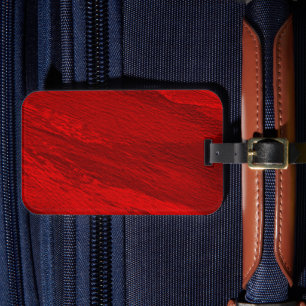 Abstract diagonal shades of red design luggage tag