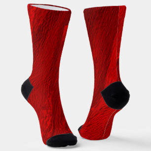Abstract diagonal shades of red design socks