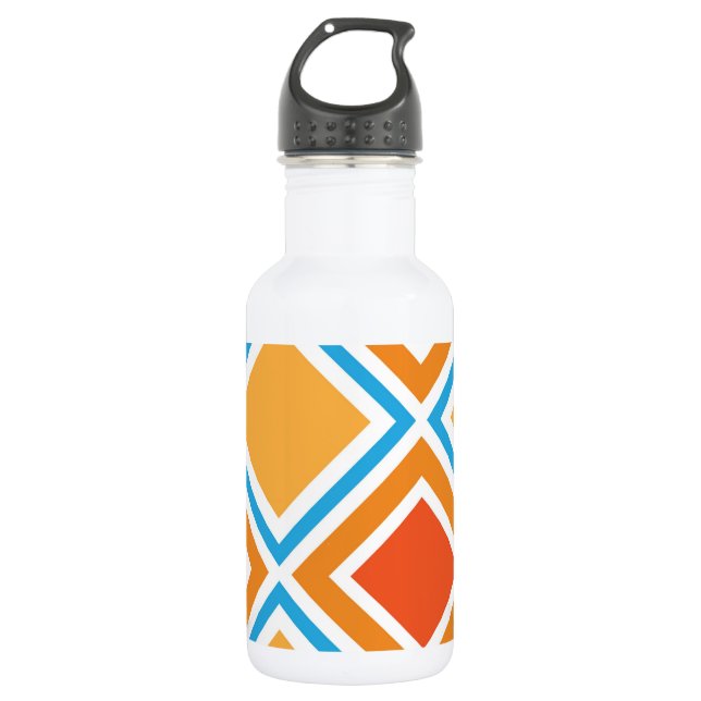 Abstract diamond geometrical 532 ml water bottle (Front)