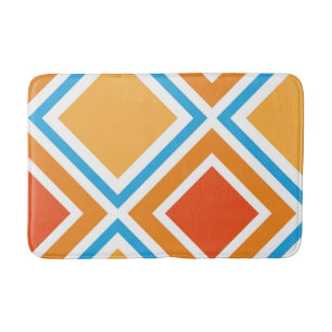 Abstract diamond geometrical bath mat
