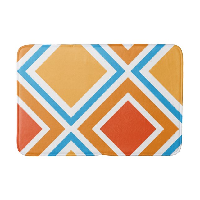 Abstract diamond geometrical bath mat (Front)