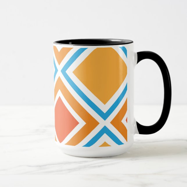 Abstract diamond geometrical mug (Right)