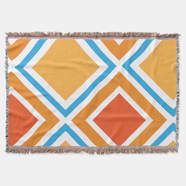 Abstract diamond geometrical throw blanket (Front)