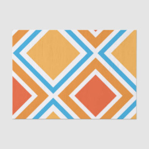 Abstract diamond geometrical tissue paper