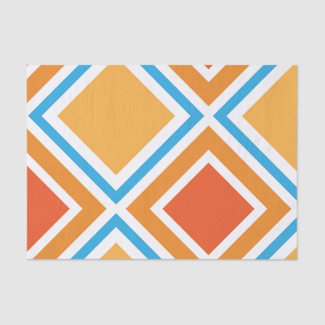 Abstract diamond geometrical tissue paper (Front)